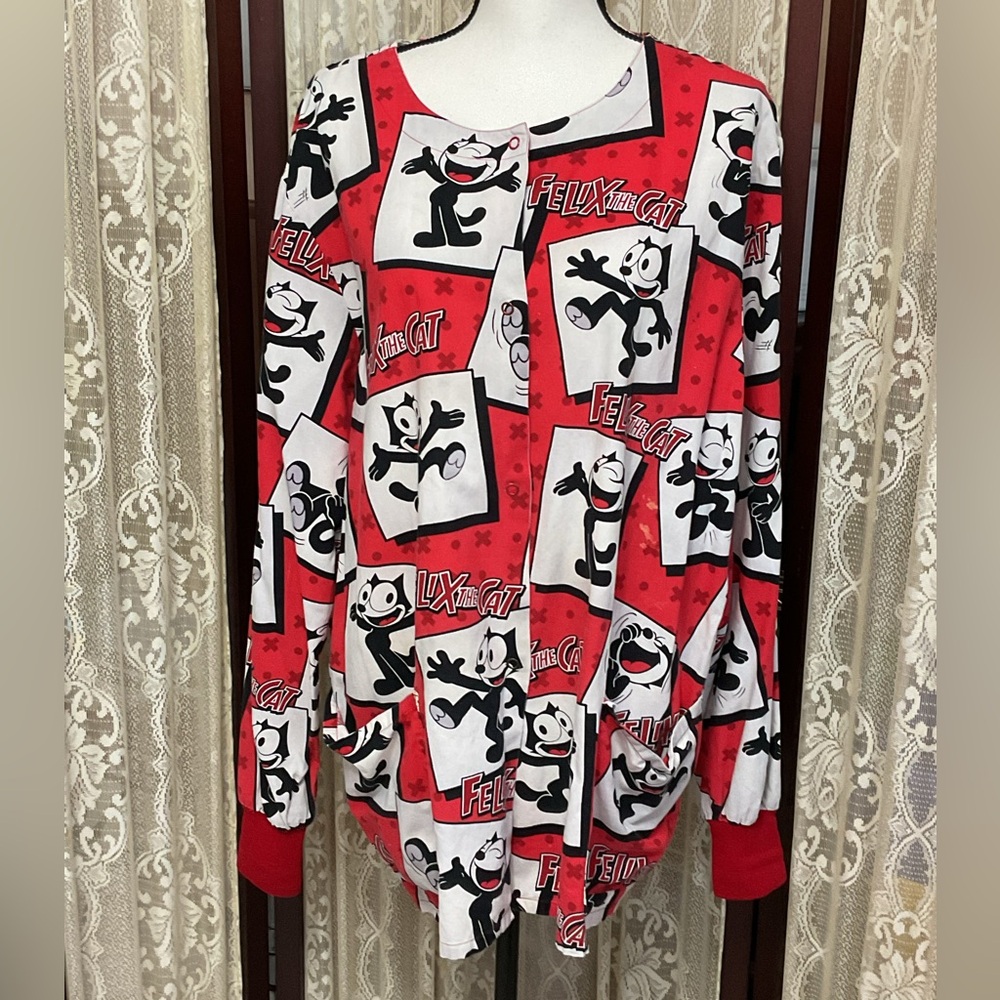 FELIX THE CAT SNAP FRONT SMOCK